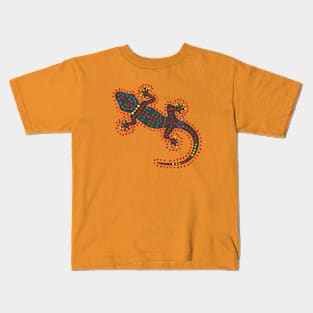 Gecko Dot Paintigs Kids T-Shirt